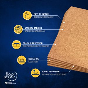 Natural Cork Underlayment Sheets 12 mm