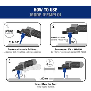 Xtreme Diamond Hole Saws for Angle Grinders