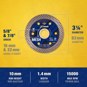 Xtreme™ Pro Series Mesh Diamond Blades