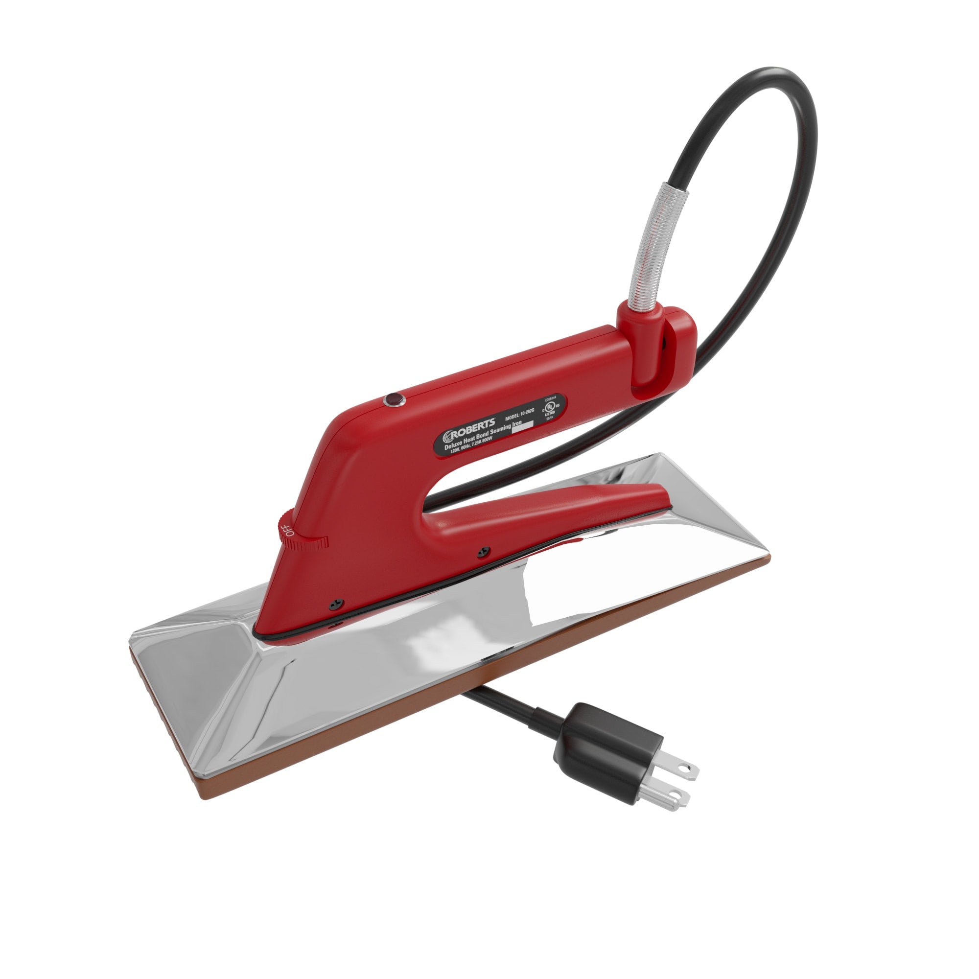 Deluxe Heat Bond Carpet Iron with Non-Stick%2C Grooved Base - 360 Spin Image - 2