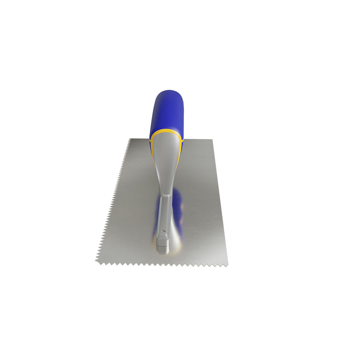 3/16" x 5/32" V-Notch Stainless Steel Trowel w/ Comfort Grip Handle - 360 Spin Image - 4