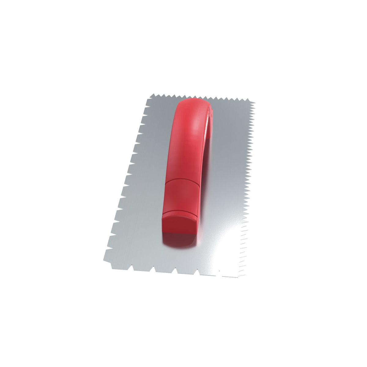 3/16" x 1/4" x 1/2" Flat V & Tiger Tooth Dual-Notch Trowel w/ Comfort Grip - 360 Spin Image - 4