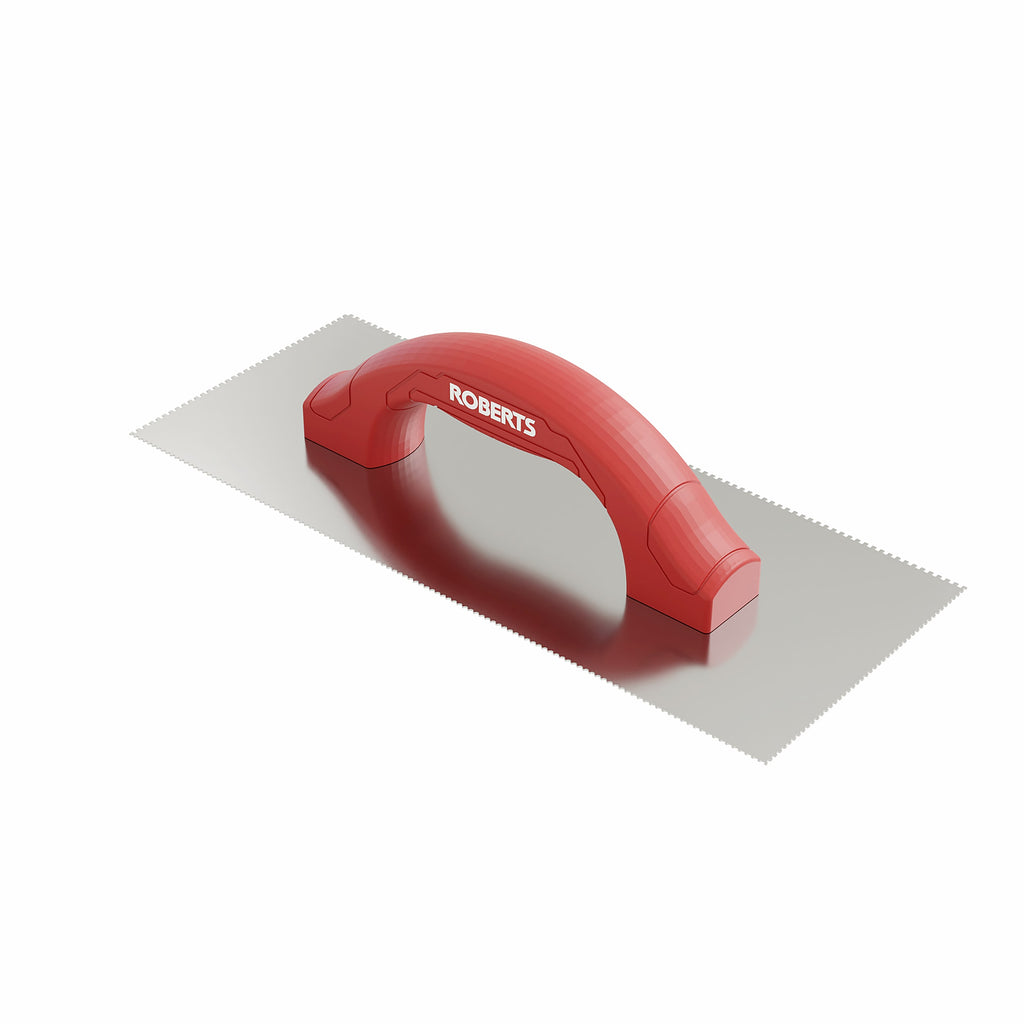 1/16" Sq & 1/16" x 1/32" x 1/32" U Dual-Notch Trowel w/ Comfort Grip - 360 Spin Image - 5