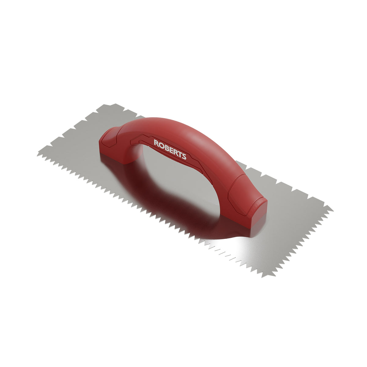 3/16" x 1/4" x 1/2" Flat V & Tiger Tooth Dual-Notch Trowel w/ Comfort Grip - 360 Spin Image - 6