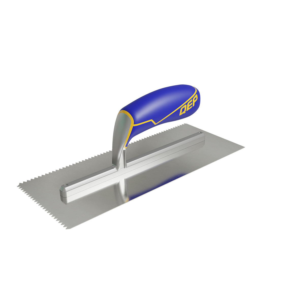 3/16" x 5/32" V-Notch Stainless Steel Trowel w/ Comfort Grip Handle - 360 Spin Image - 7