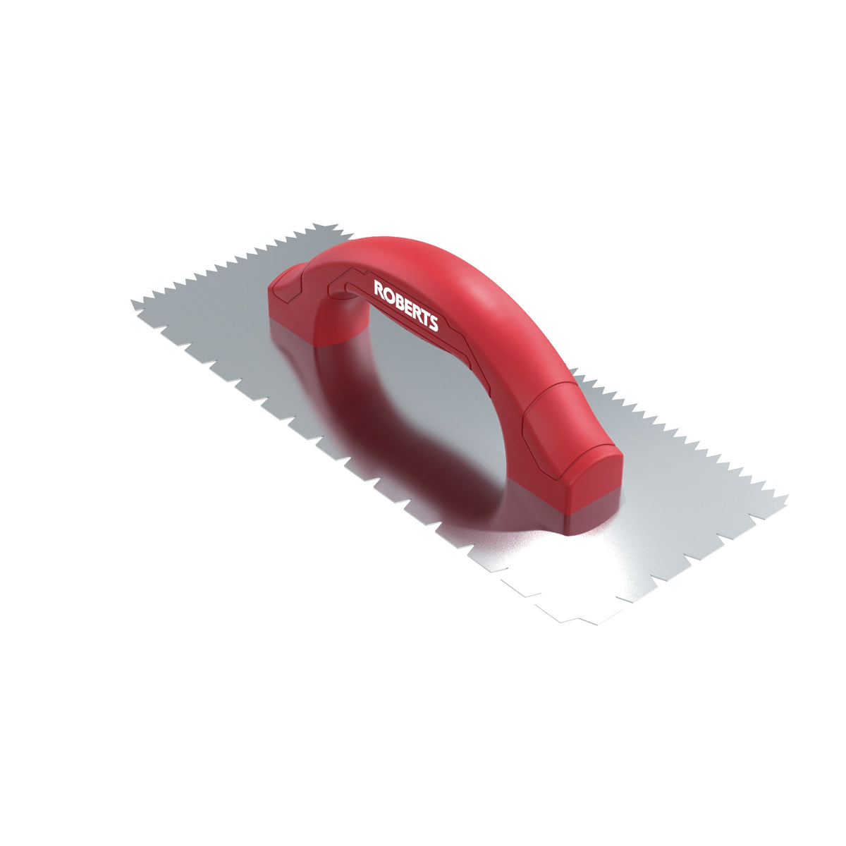 3/16" x 1/4" x 1/2" Flat V & Tiger Tooth Dual-Notch Trowel w/ Comfort Grip - 360 Spin Image - 7