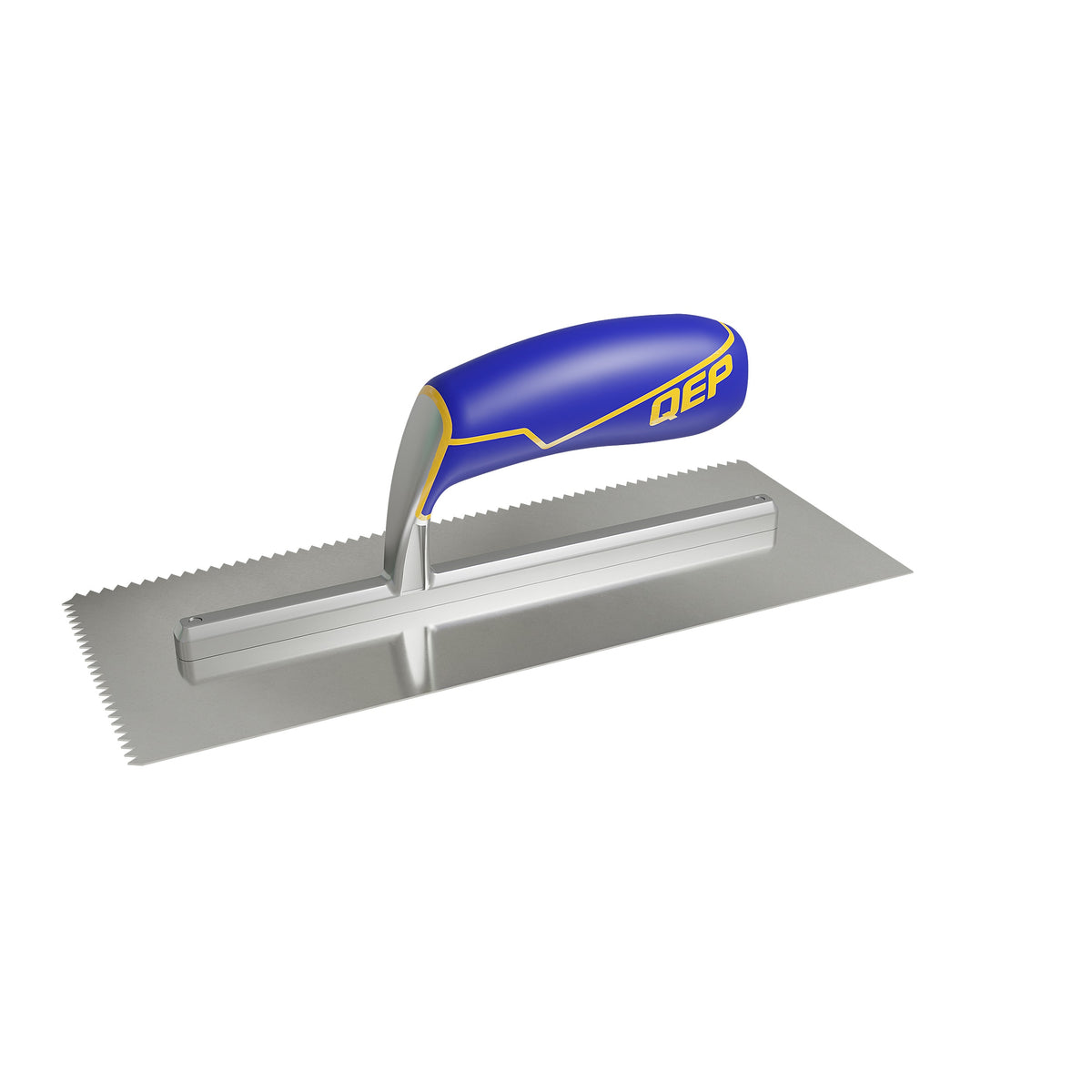 3/16" x 5/32" V-Notch Stainless Steel Trowel w/ Comfort Grip Handle - 360 Spin Image - 8