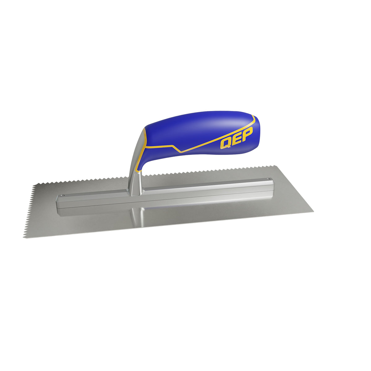 3/16" x 5/32" V-Notch Stainless Steel Trowel w/ Comfort Grip Handle - 360 Spin Image - 9