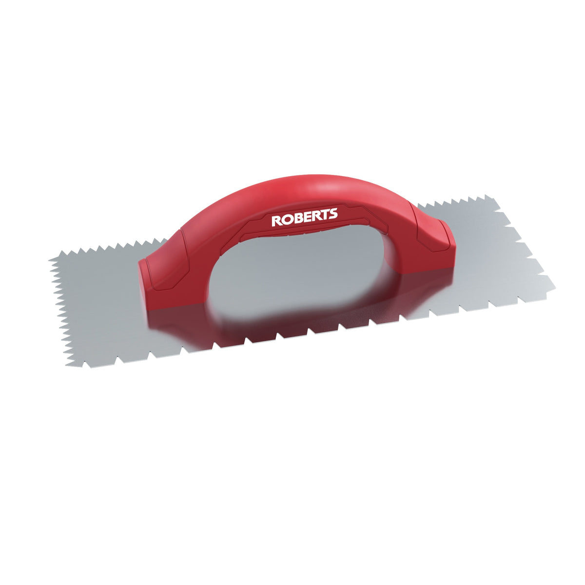 3/16" x 1/4" x 1/2" Flat V & Tiger Tooth Dual-Notch Trowel w/ Comfort Grip - 360 Spin Image - 11