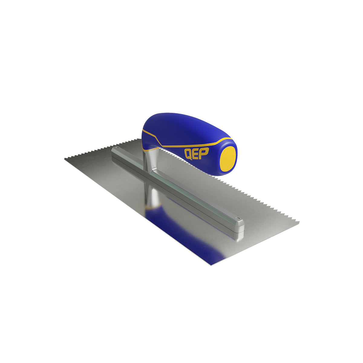 3/16" x 5/32" V-Notch Stainless Steel Trowel w/ Comfort Grip Handle - 360 Spin Image - 13