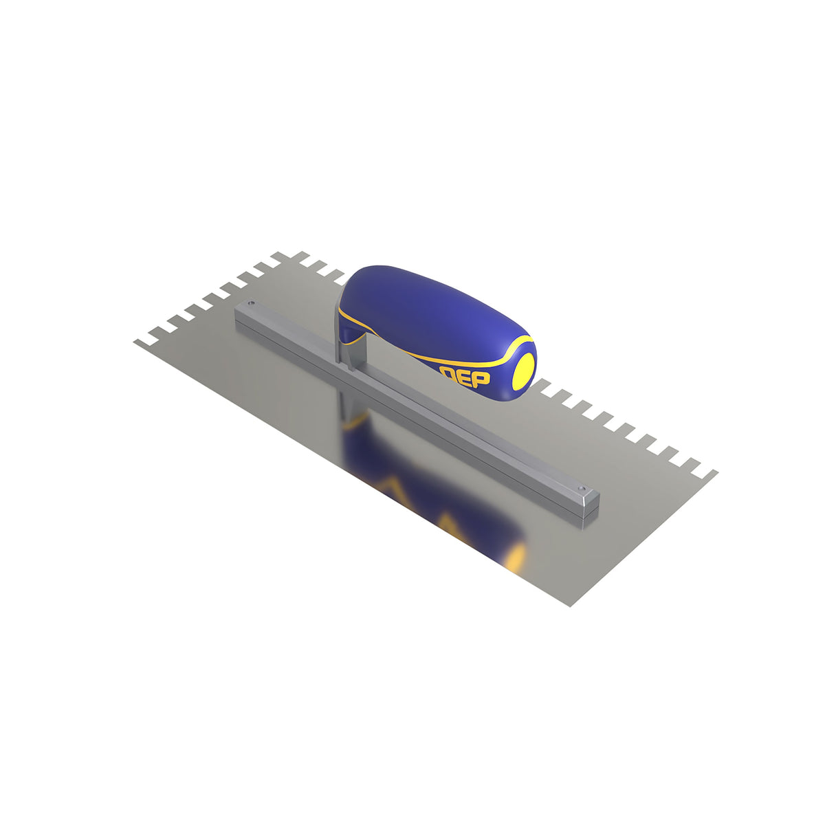 1/4" x 3/8" x 1/4" Square Notch Stainless Trowel w/ Comfort Grip - 360 Spin Image - 13
