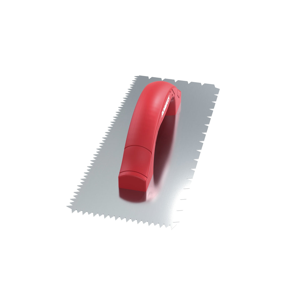 3/16" x 1/4" x 1/2" Flat V & Tiger Tooth Dual-Notch Trowel w/ Comfort Grip - 360 Spin Image - 15