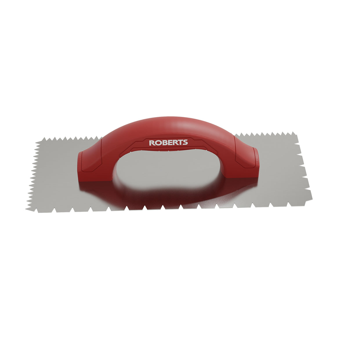 3/16" x 1/4" x 1/2" Flat V & Tiger Tooth Dual-Notch Trowel w/ Comfort Grip - 360 Spin Image - 15