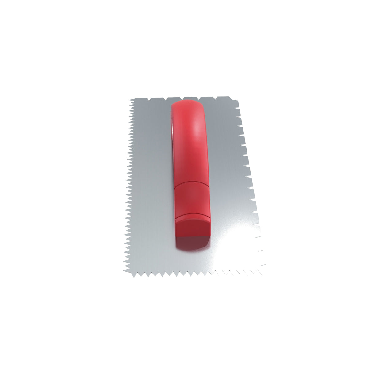 3/16" x 1/4" x 1/2" Flat V & Tiger Tooth Dual-Notch Trowel w/ Comfort Grip - 360 Spin Image - 16