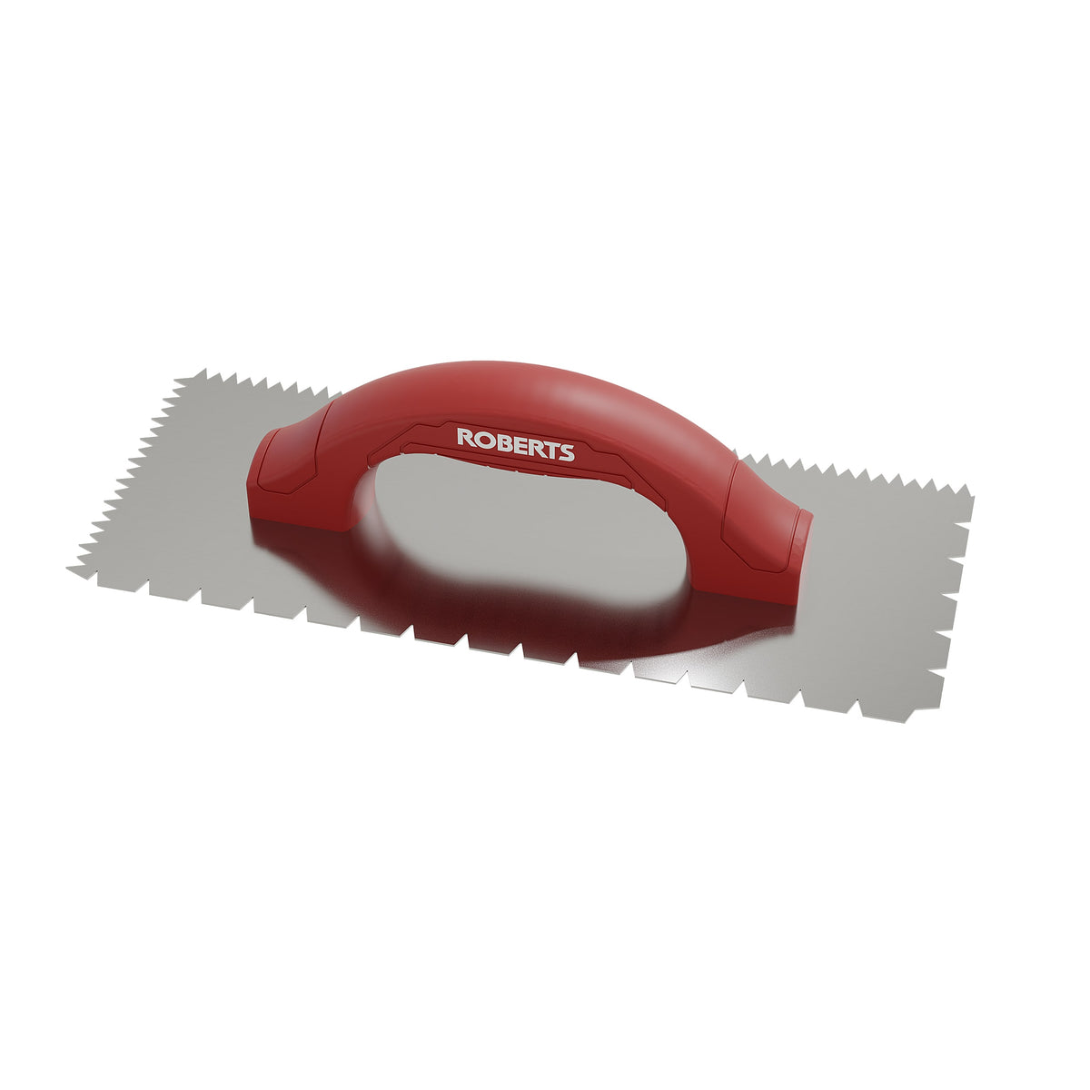 3/16" x 1/4" x 1/2" Flat V & Tiger Tooth Dual-Notch Trowel w/ Comfort Grip - 360 Spin Image - 16