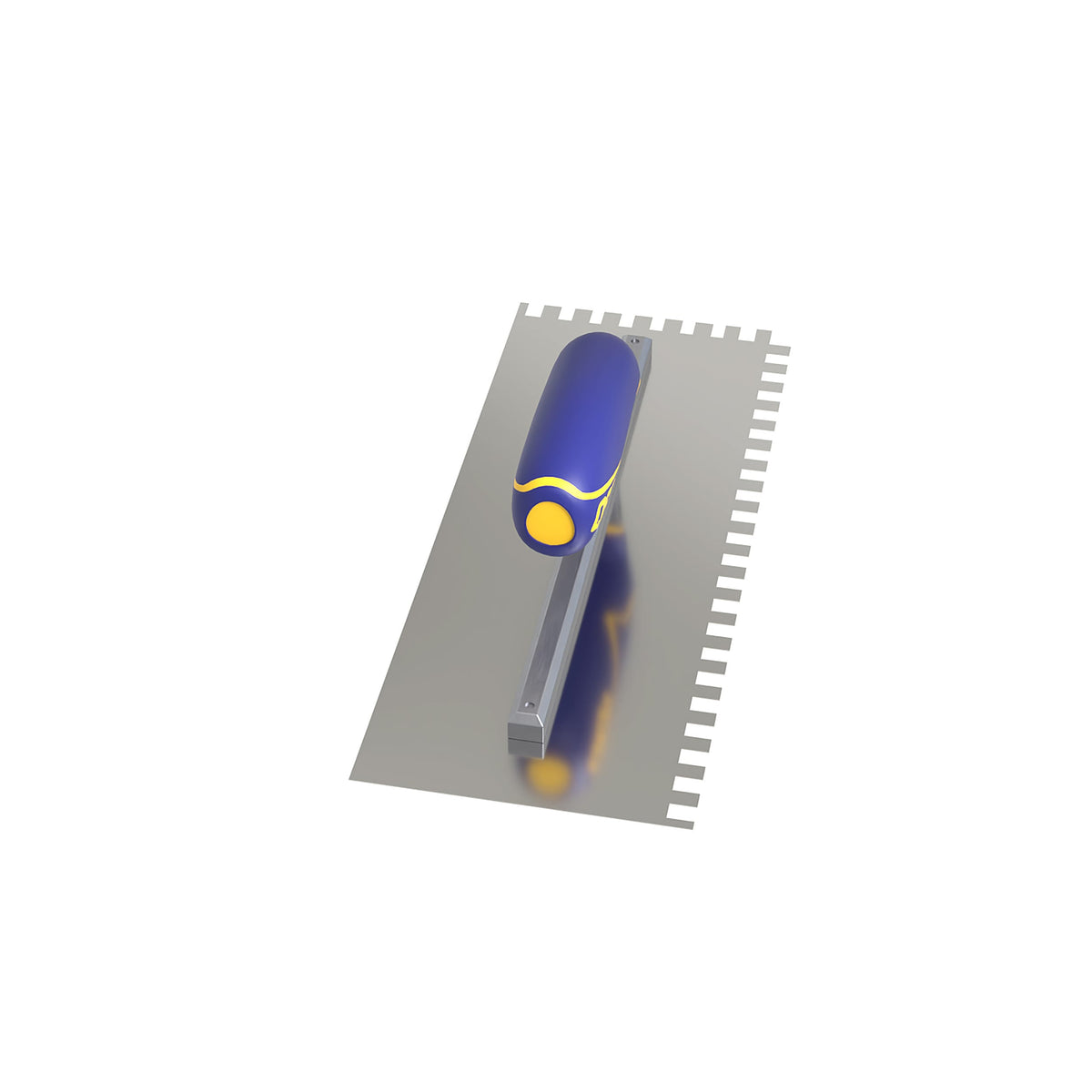 1/4" x 3/8" x 1/4" Square Notch Stainless Trowel w/ Comfort Grip - 360 Spin Image - 17