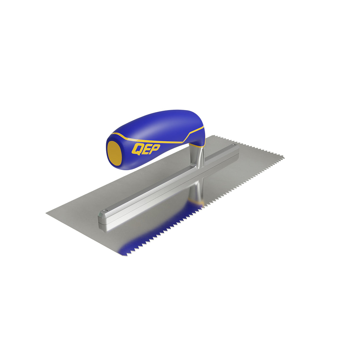 3/16" x 5/32" V-Notch Stainless Steel Trowel w/ Comfort Grip Handle - 360 Spin Image - 18