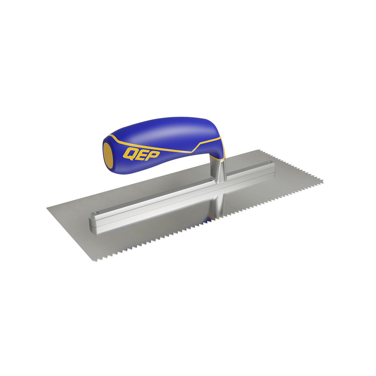 3/16" x 5/32" V-Notch Stainless Steel Trowel w/ Comfort Grip Handle - 360 Spin Image - 19