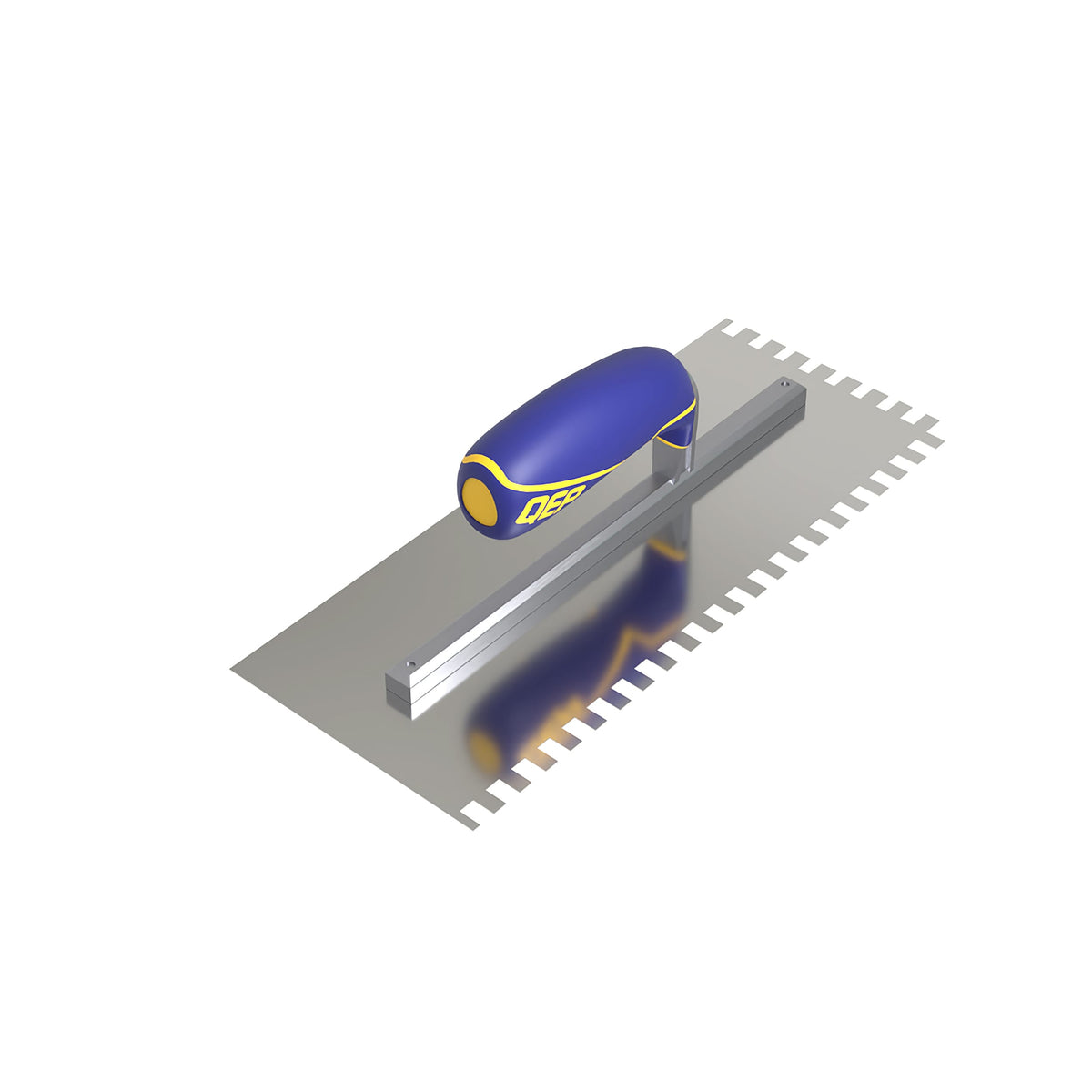 1/4" x 3/8" x 1/4" Square Notch Stainless Trowel w/ Comfort Grip - 360 Spin Image - 19