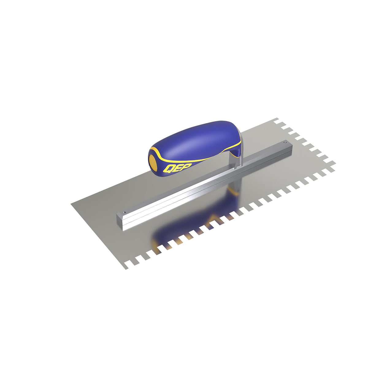 1/4" x 3/8" x 1/4" Square Notch Stainless Trowel w/ Comfort Grip - 360 Spin Image - 20