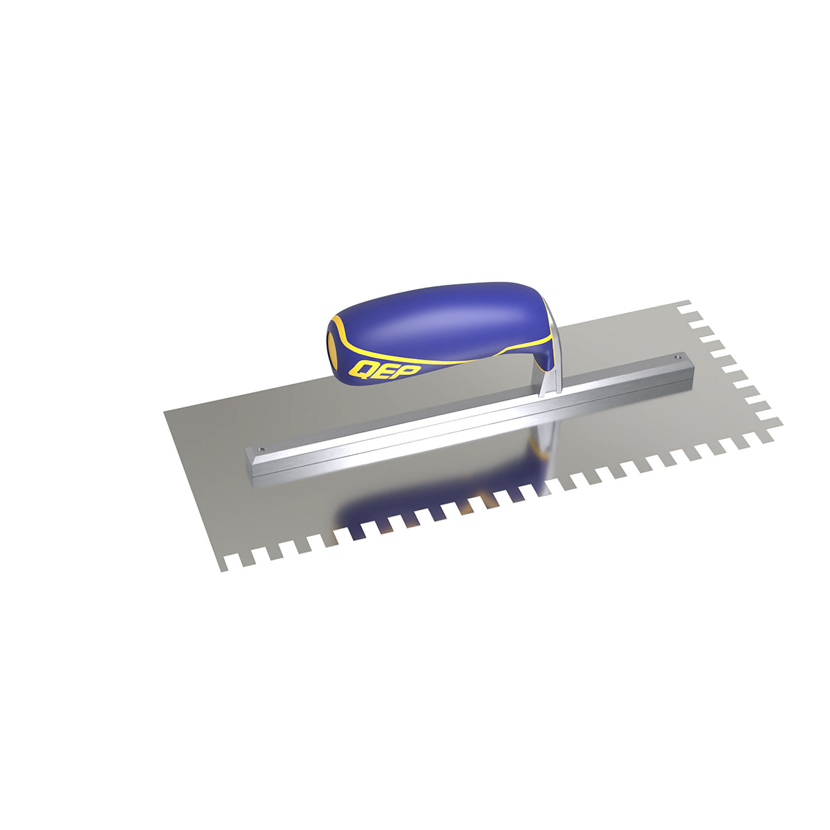 1/4" x 3/8" x 1/4" Square Notch Stainless Trowel w/ Comfort Grip - 360 Spin Image - 21