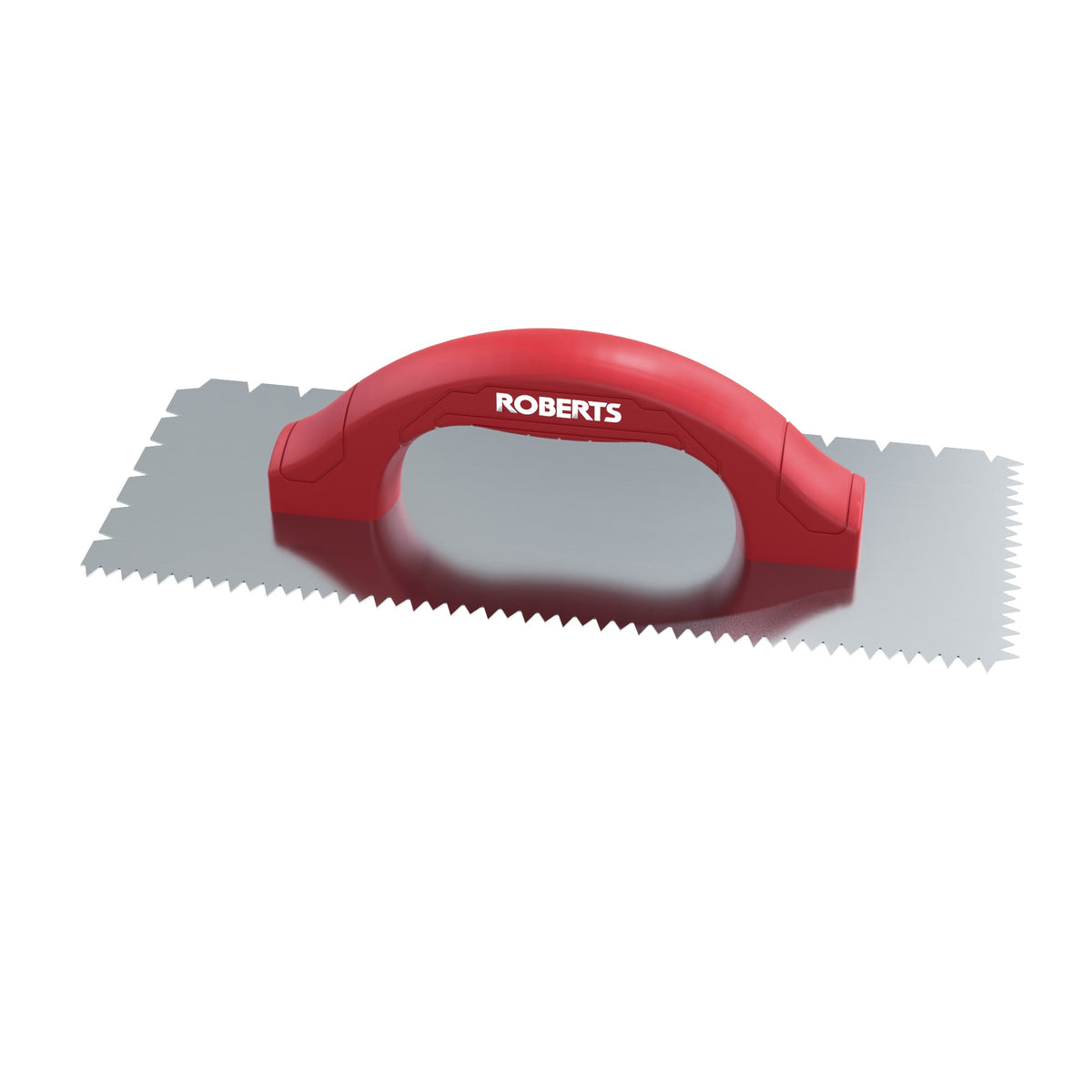 3/16" x 1/4" x 1/2" Flat V & Tiger Tooth Dual-Notch Trowel w/ Comfort Grip - 360 Spin Image - 21