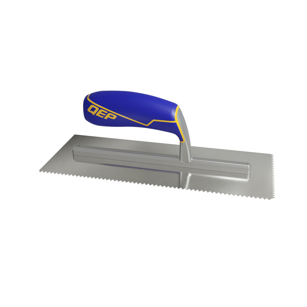 3/16" x 5/32" V-Notch Stainless Steel Trowel w/ Comfort Grip Handle - 360 Spin Image - 22