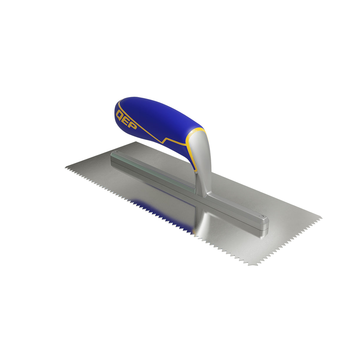 3/16" x 5/32" V-Notch Stainless Steel Trowel w/ Comfort Grip Handle - 360 Spin Image - 24