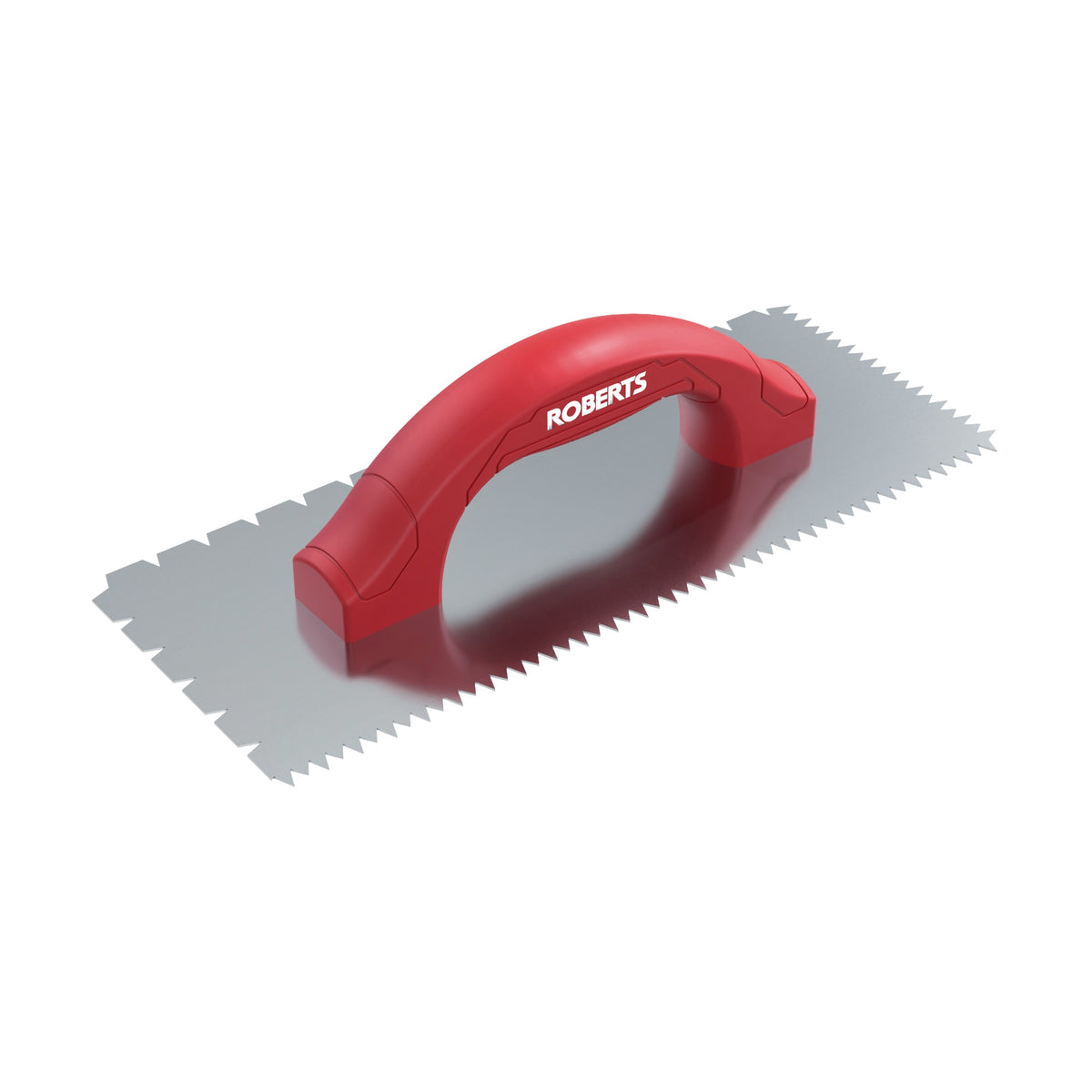 3/16" x 1/4" x 1/2" Flat V & Tiger Tooth Dual-Notch Trowel w/ Comfort Grip - 360 Spin Image - 24