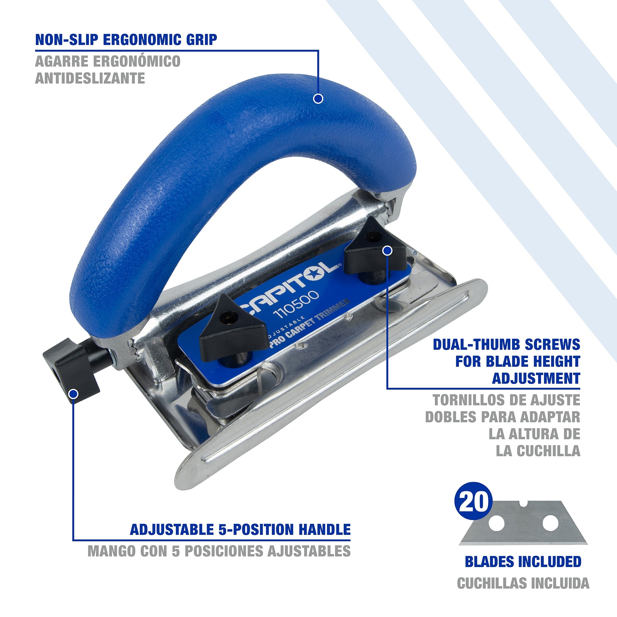 Adjustable Pro Carpet Trimmer - 2