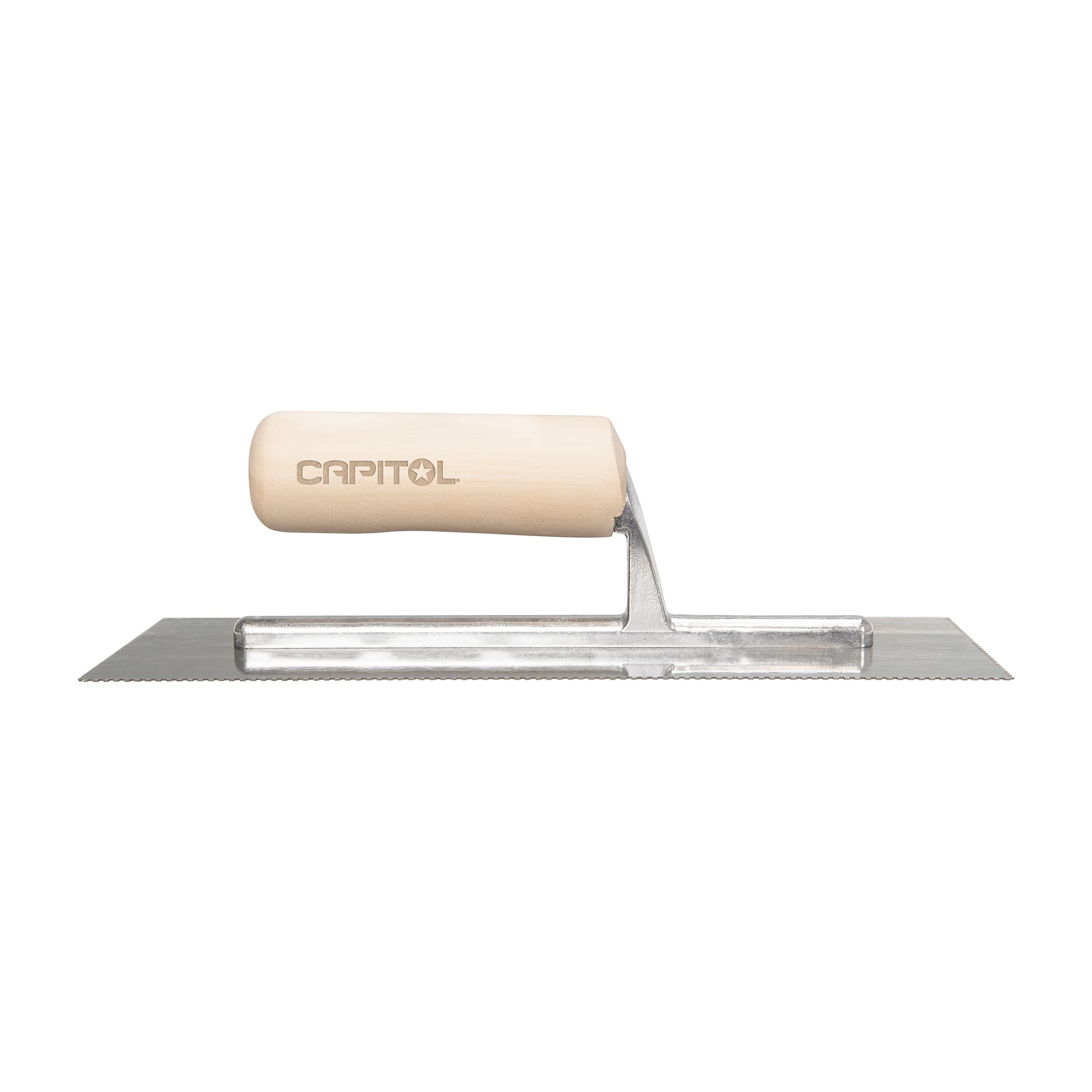 1/16" x 1/16" x 1/16" Square Notch Pro Flooring Adhesive Trowel - 7