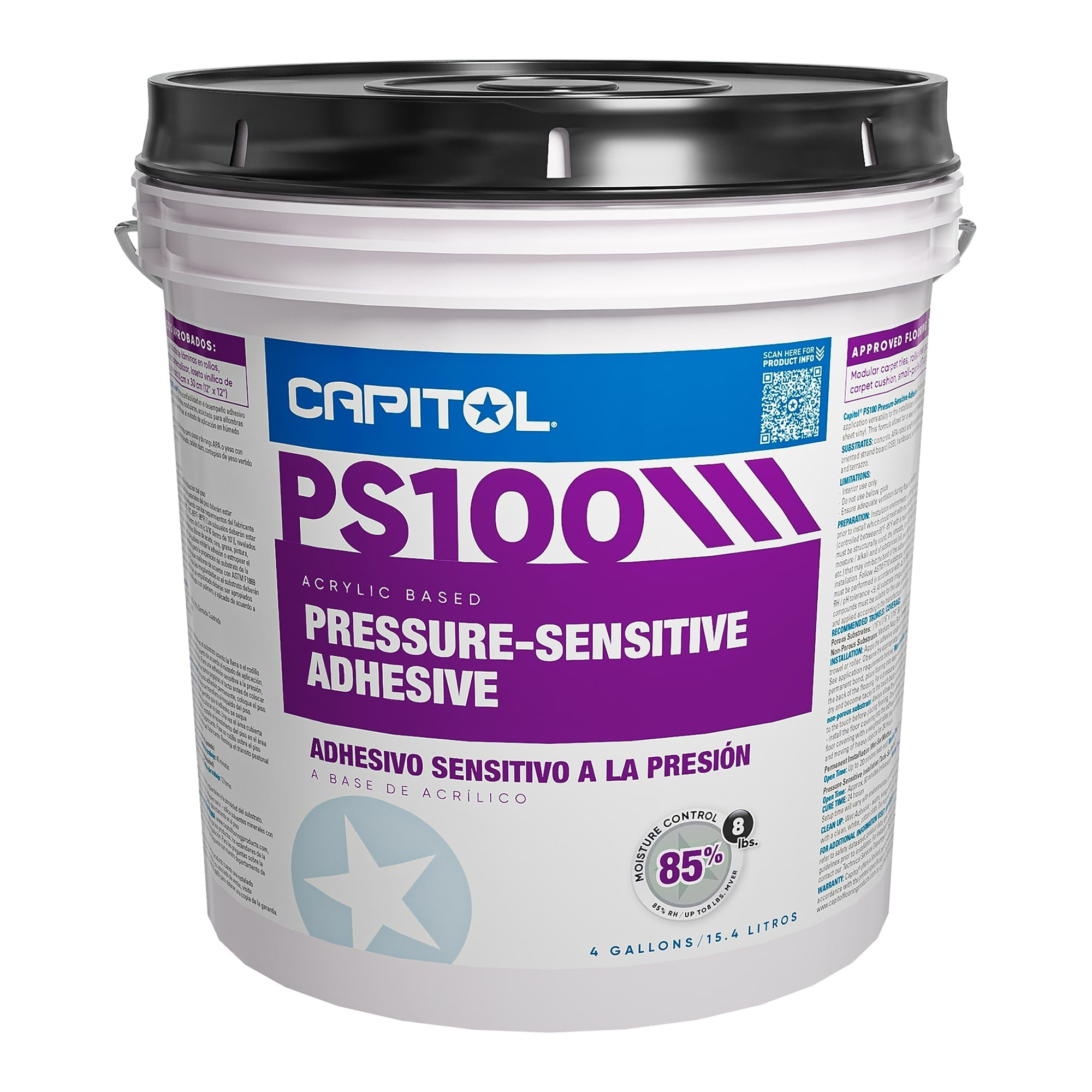 PS100 Pressure Sensitive Adhesive - 4 Gal. / 15.14 L Pail - 1