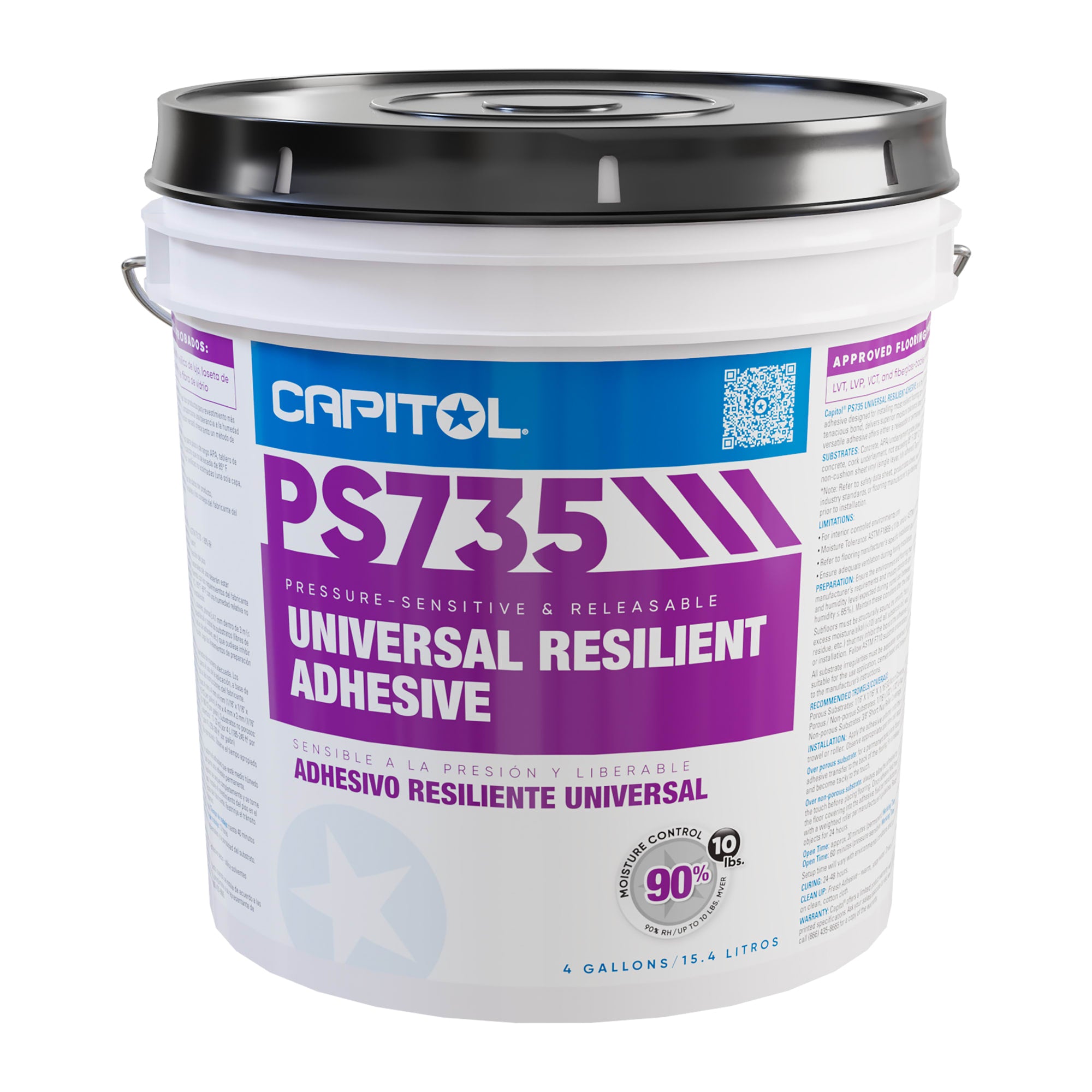 PS735 Universal Resilient Adhesive - 4 Gal. / 15.14 L Pail - 1