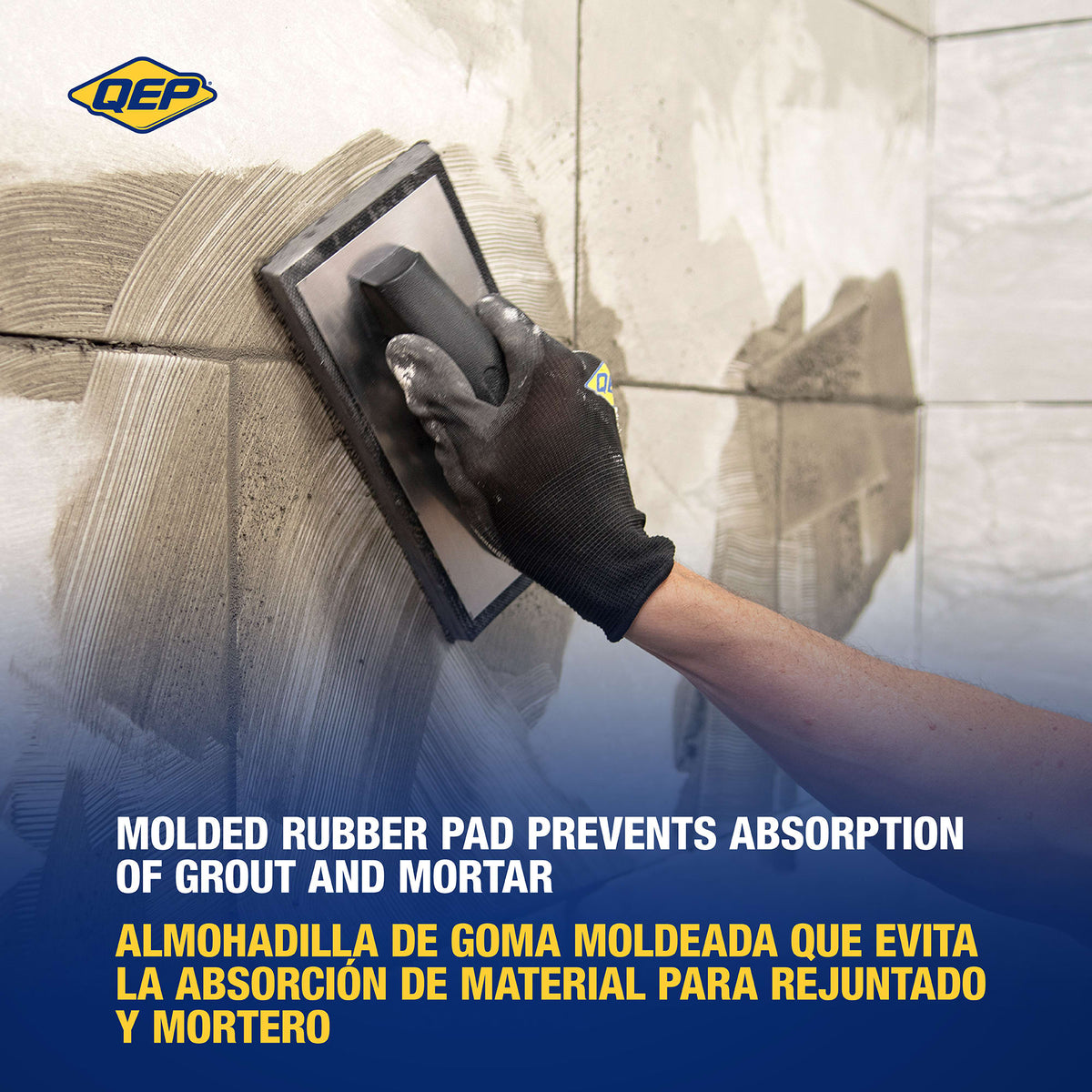 4" x 9.5" Molded Rubber Grout Float with Non-Stick Gum Rubber - 3