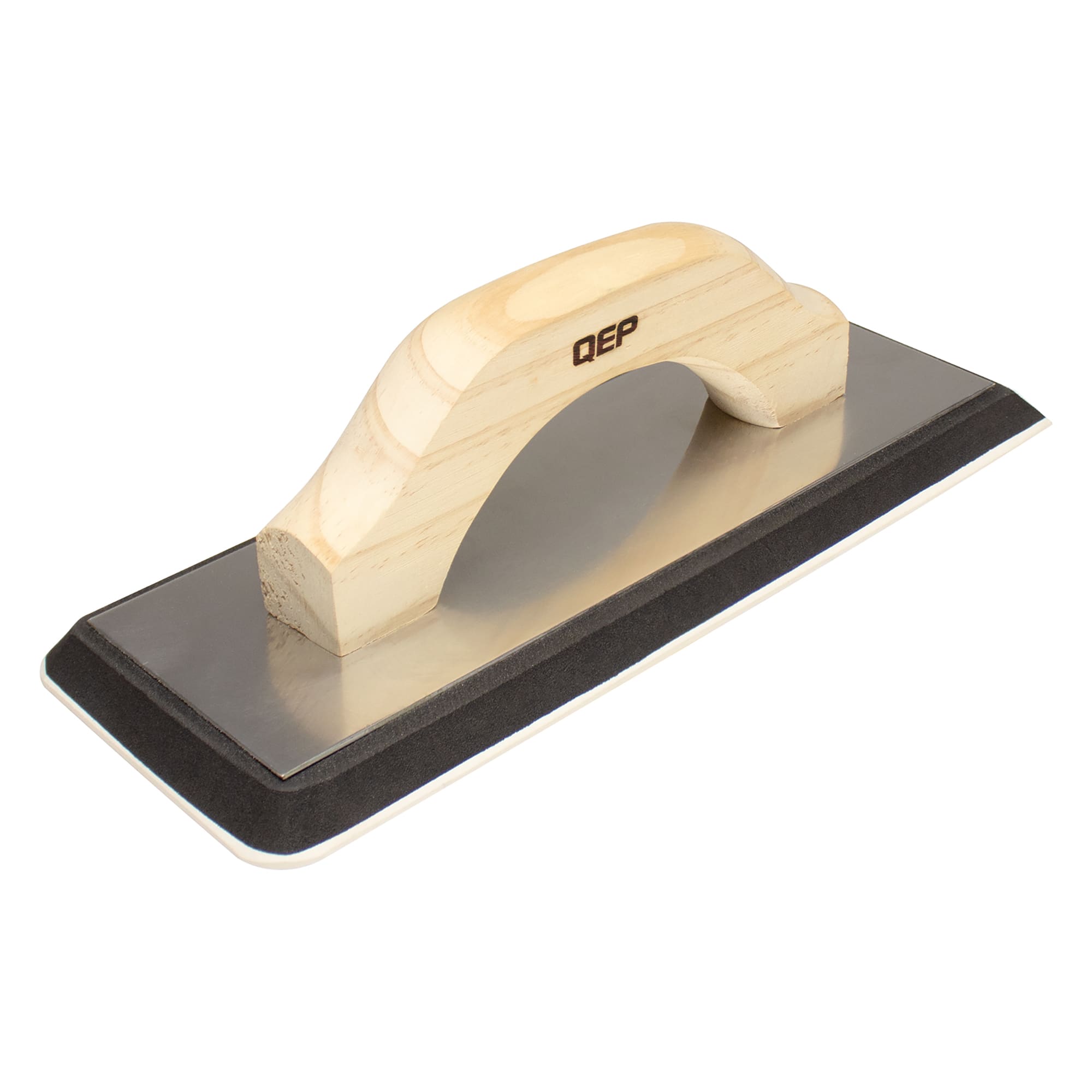 4" x 10.5" XL Non-Stick Gum Rubber Grout Float with Wood Handle - 1