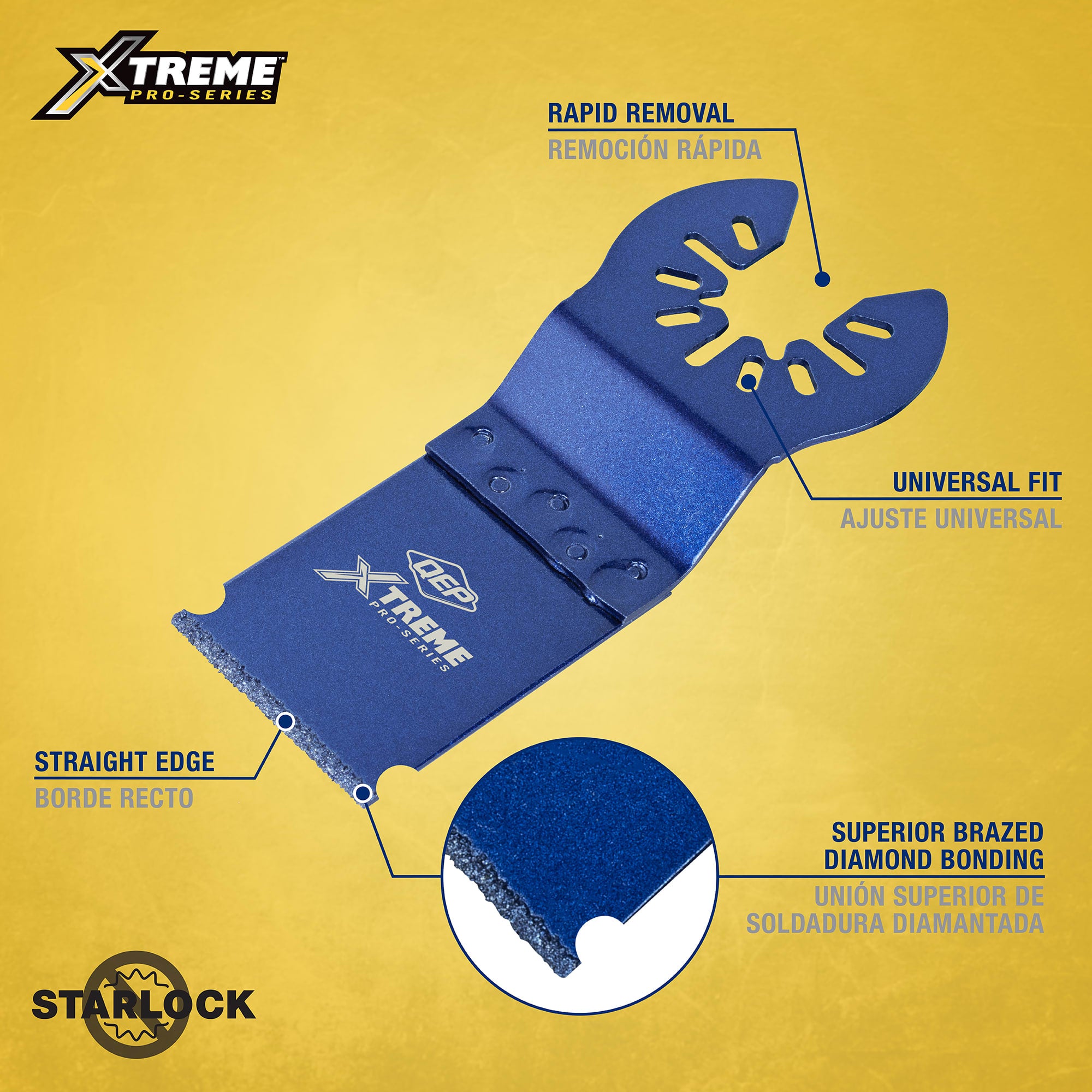 Xtreme Premium Diamond Grit Grout Removal Straight Blade - 2