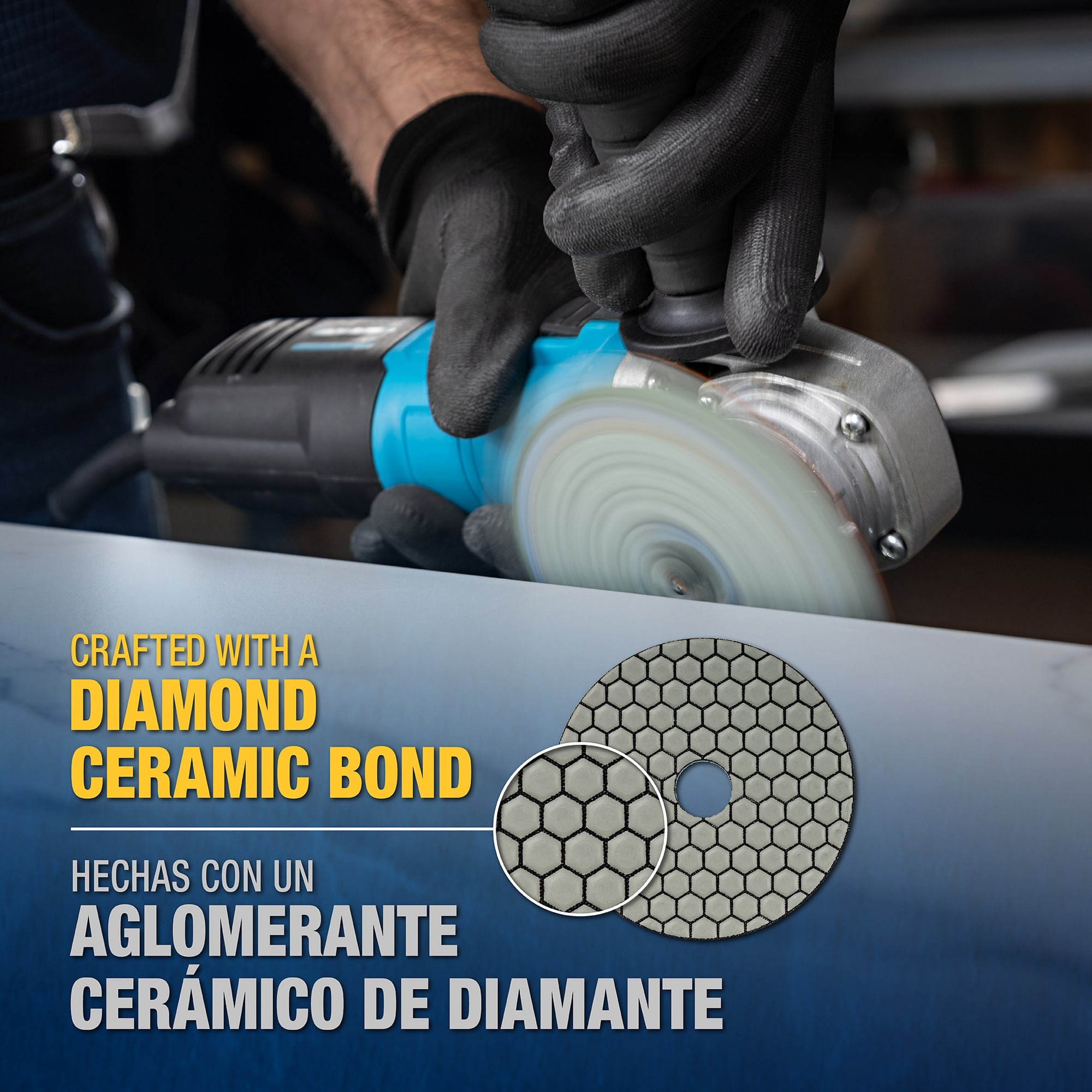 Xtreme 4" Dry Polishing Pad for Grinders - 1%2C500 Grit - 3
