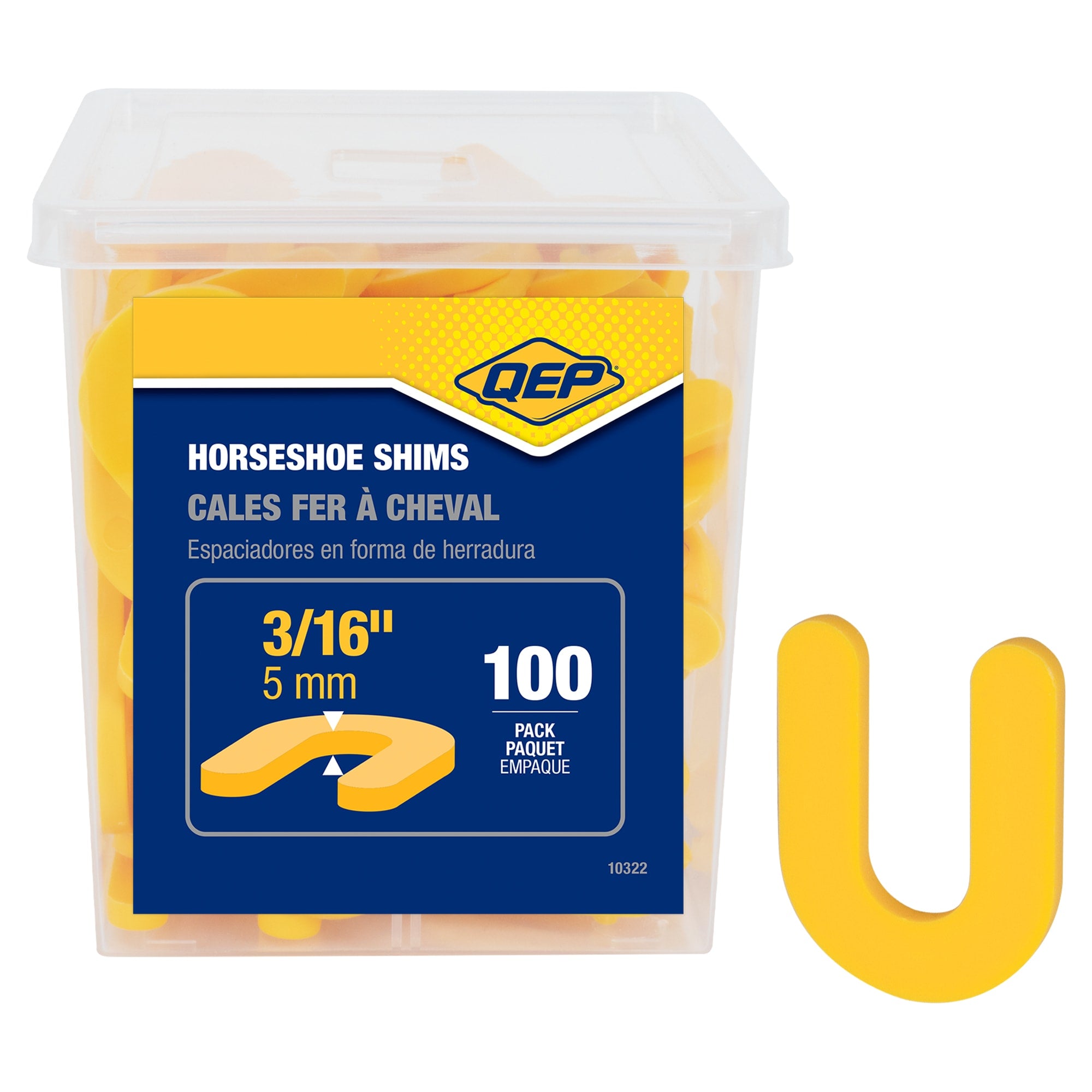 3/16" Horseshoe Shim Tile Spacers (100 pack) - 1
