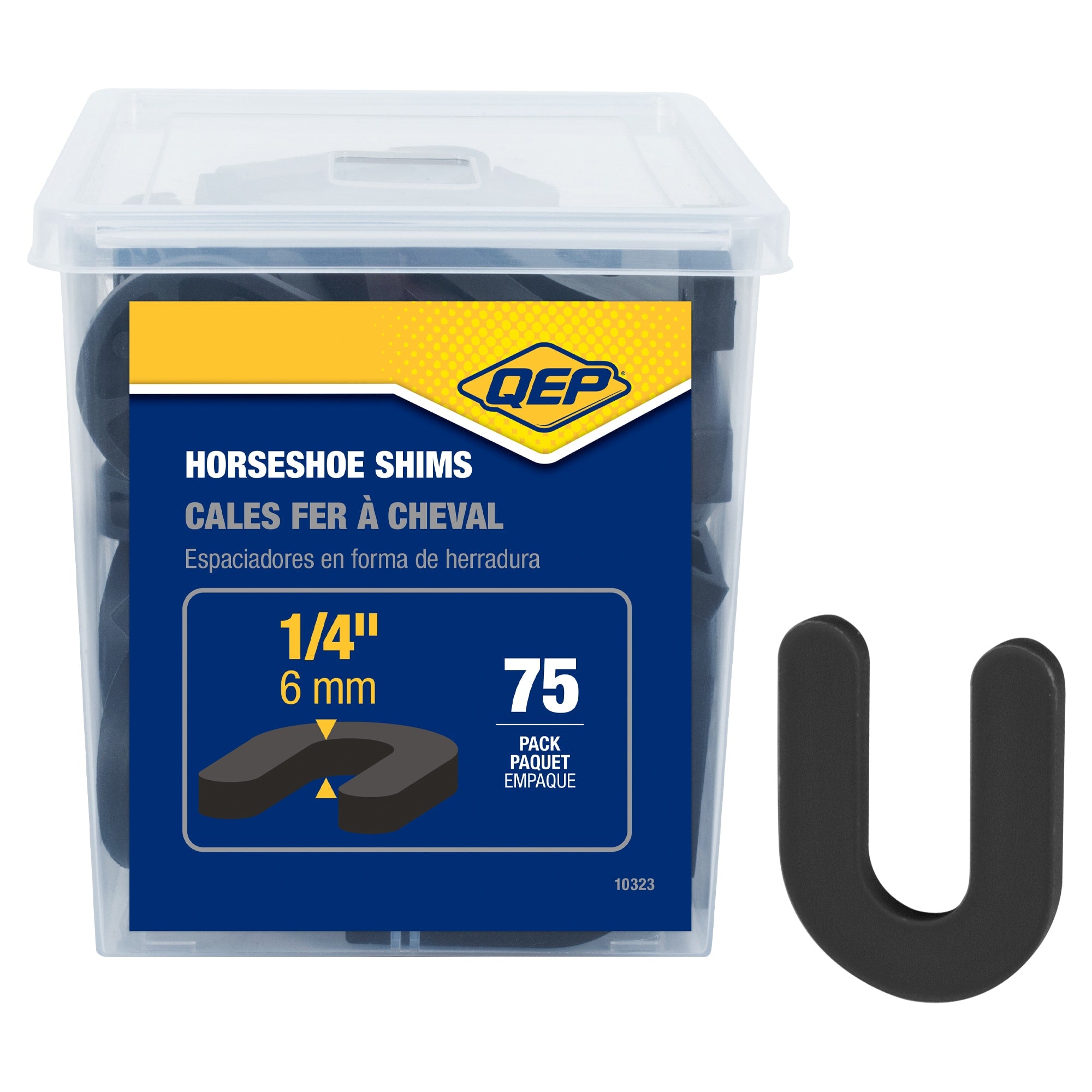 1/4" Horseshoe Shim Tile Spacers (75 pack) - 1