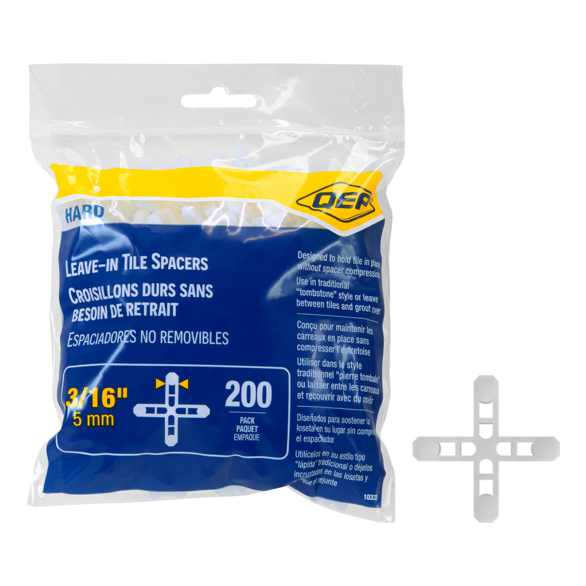 3/16" Hard Tile Spacers - Leave-in or Traditional (200 pack) - 1