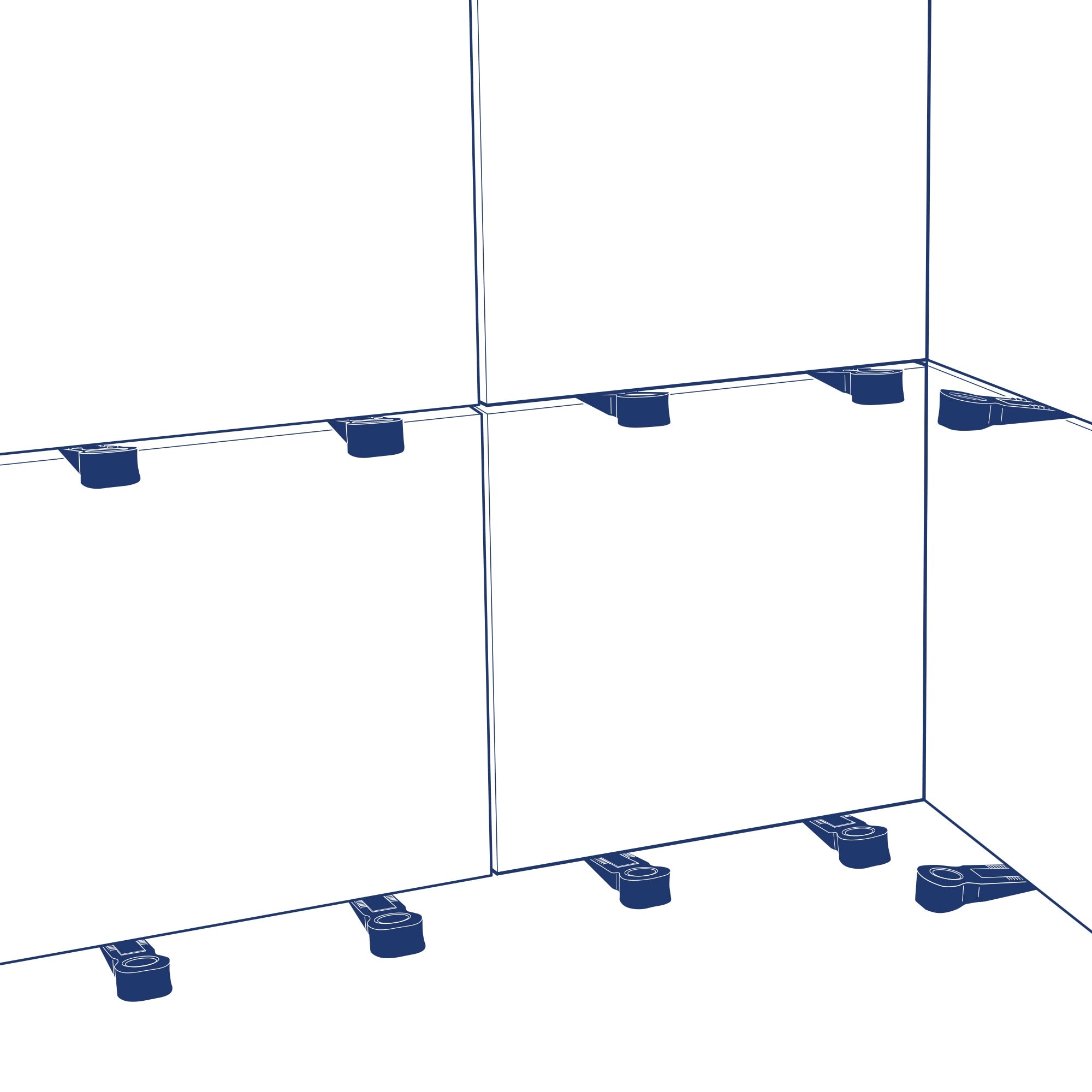 3/16" Hard Wedge Tile Spacers for Wall Tile (500 pack) - 2