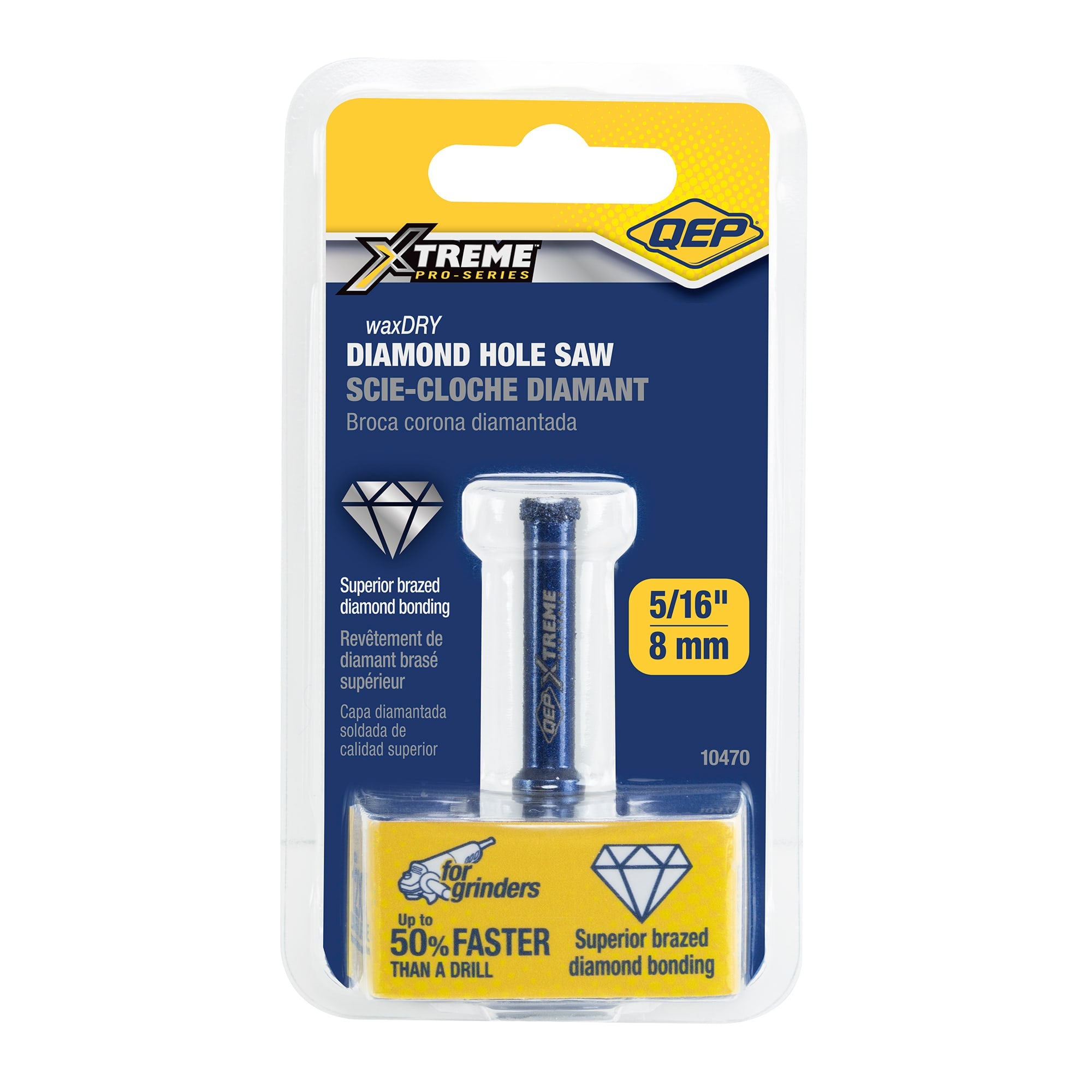 Xtreme 5/16" Pro Diamond Hole Saw for Grinders - 8