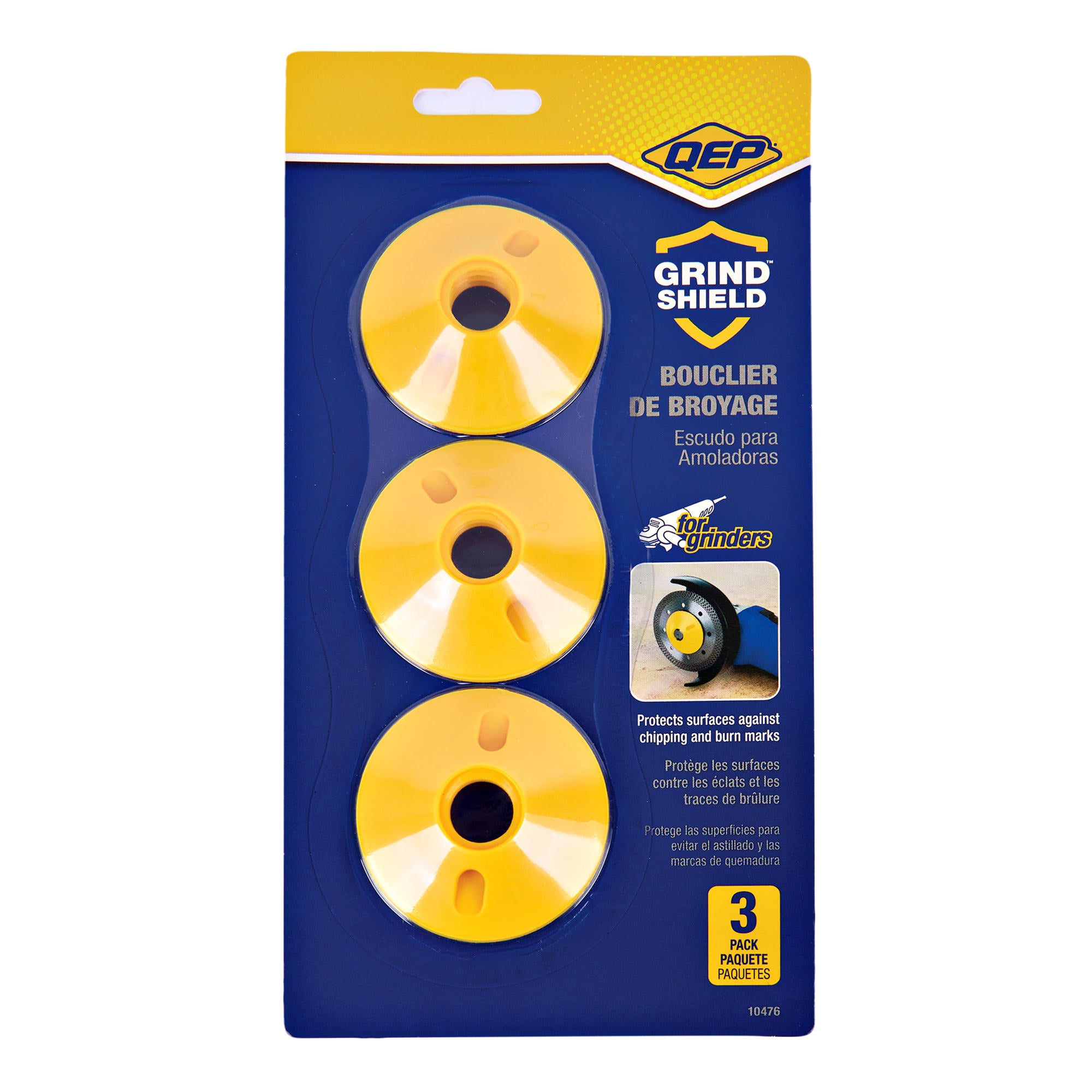 QEP Grind Shield Plastic Grinder Flange Nut for Tile (3 Pack)
