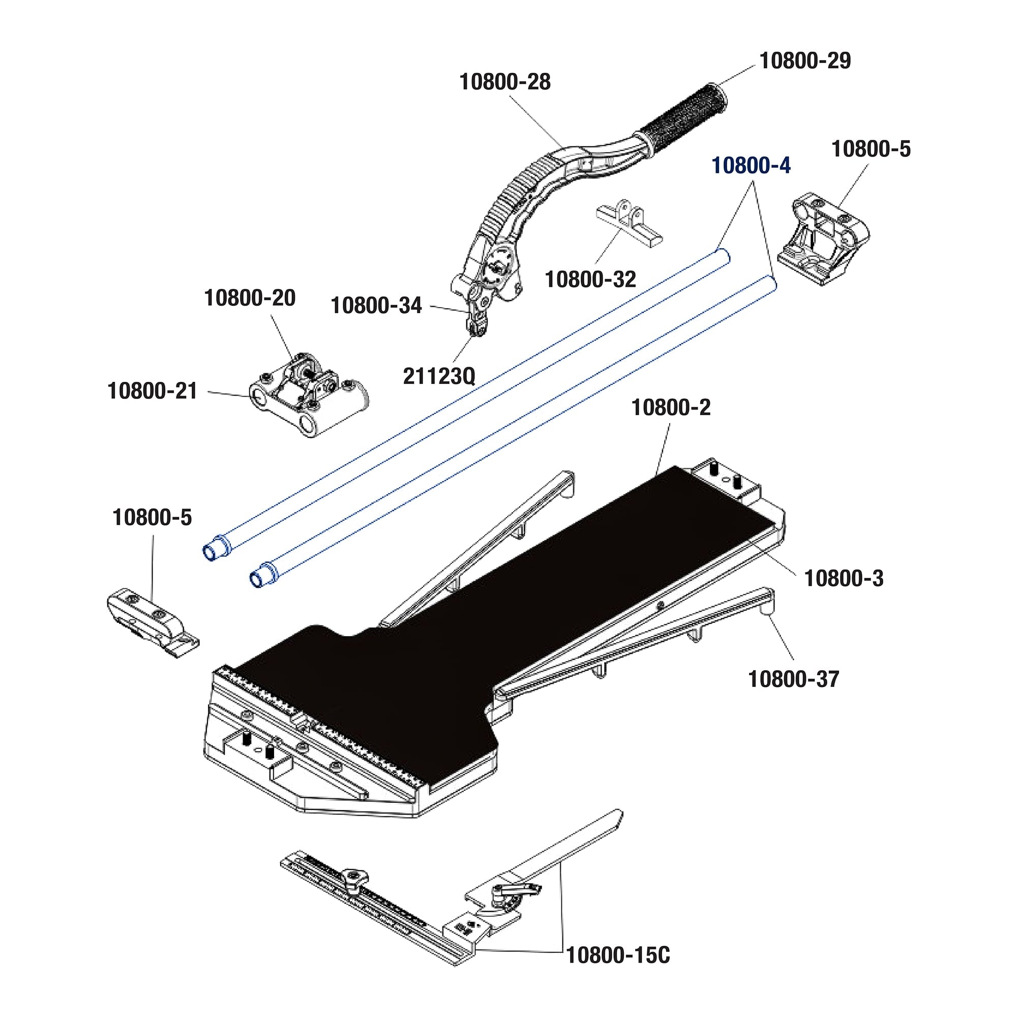 Rail Bars for 28" Big Clinker Tile Cutter 10800 - 3