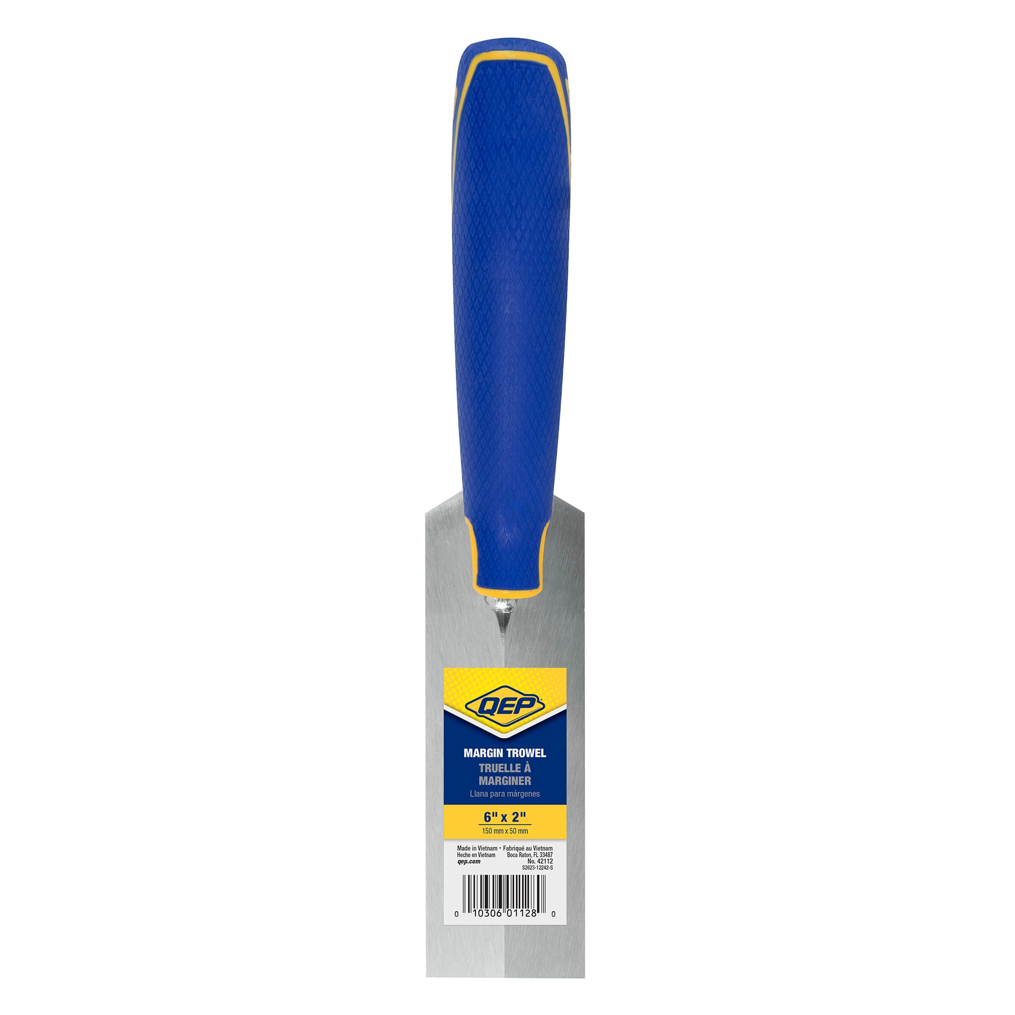 6" x 2" Margin Trowel w/ Steel Blade%2C Comfort Grip & Bucket Hook - 8