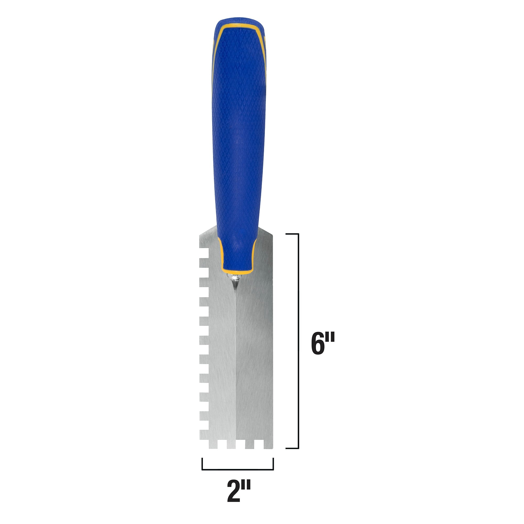 1/4" x 1/4" x 1/4" Square Notch Margin Trowel with Bucket Hook - 5