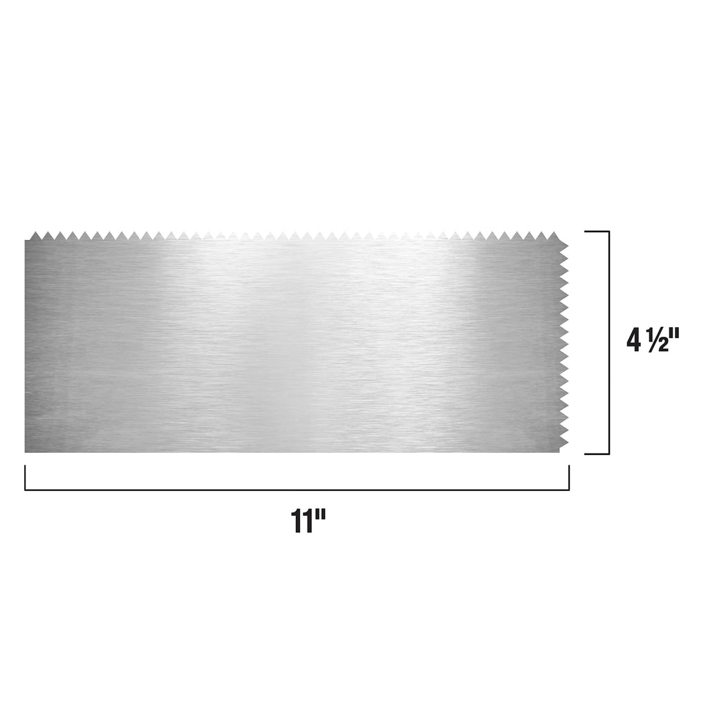 1/4" x 3/16" V-Notch Carbon Steel Trowel with Wood Handle - 6
