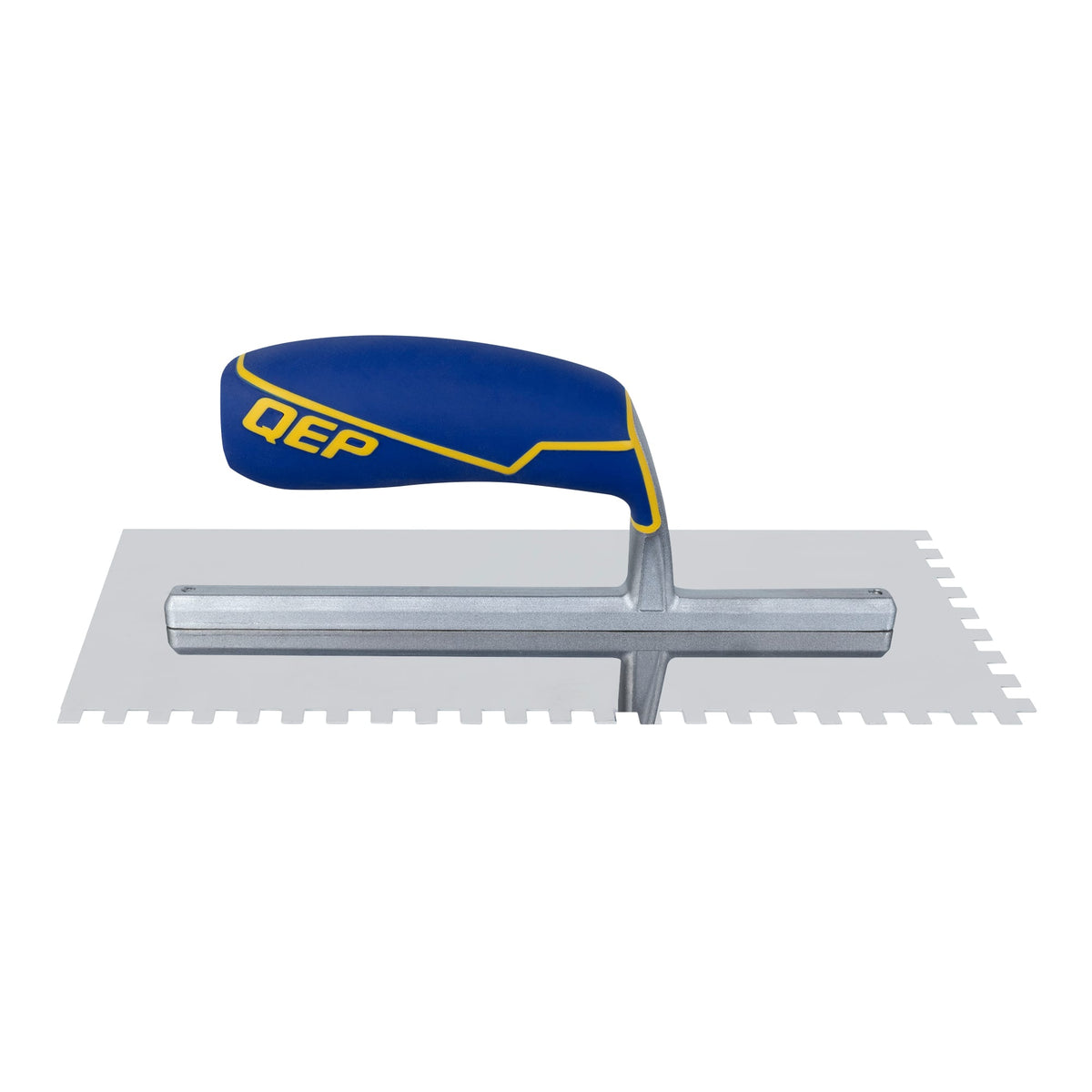 1/4" x 1/4" x 1/4" Square Notch Stainless Trowel w/ Comfort Grip - 6