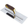 1/4" x 1/4" x 1/4" Square Notch Stainless Xtreme Trowel w/ Cork Handle - 1