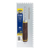1/4" x 1/4" x 1/4" Square Notch Stainless Xtreme Trowel w/ Cork Handle - 8
